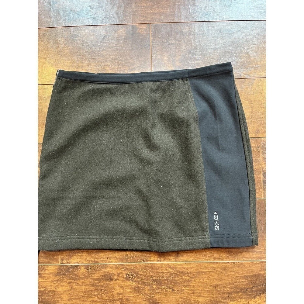 Skhoop Green Wool Blend Designed In Sweden Fitted Skirt Size Smal